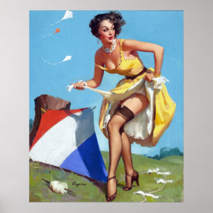 Pôster Papagaio e Pin acima