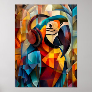 Poster Papagaio Encantador – DJ Cubista da Selva