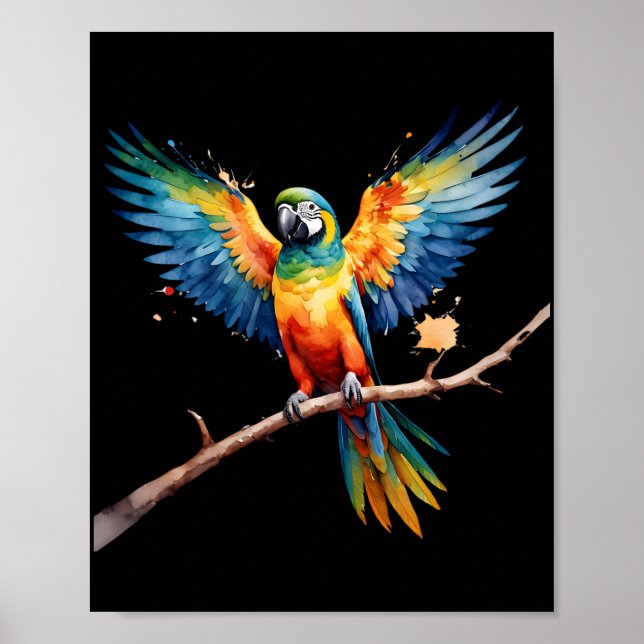 Poster Papagaio Tropical (Frente)