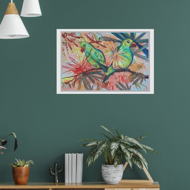 Poster Papagaios Tropicais (Sala de Estar 1)
