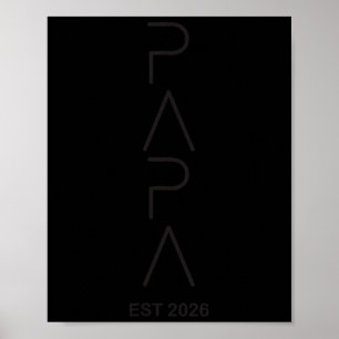 Poster Papai Engraçado Est.2026 Anúncio de Futuro Pai Gor