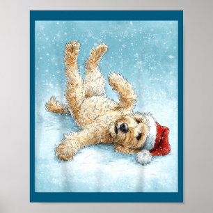 Poster Papai Goldendoodle Masculino Natal 