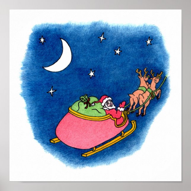 Poster Papai noel 12x12 (Frente)