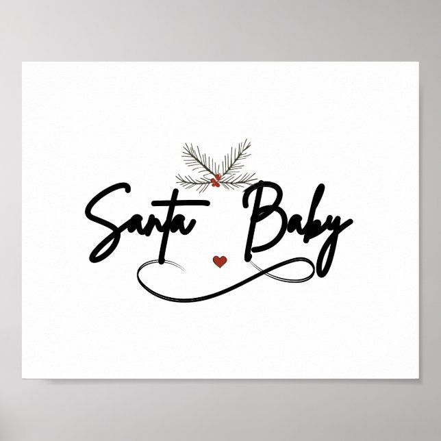 Poster Papai noel Baby - Script Flirty Holiday (Frente)