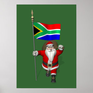 Poster Papai Noel Com Alferes Da África Do Sul