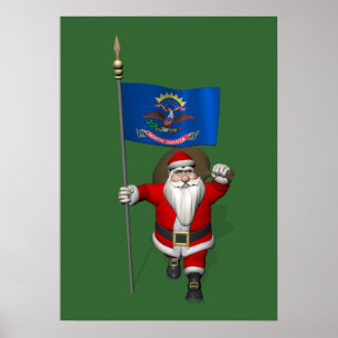 Poster Papai Noel Com Alferes Da Dakota Do Norte