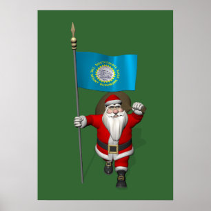 Poster Papai Noel Com Alferes Da Dakota Do Sul