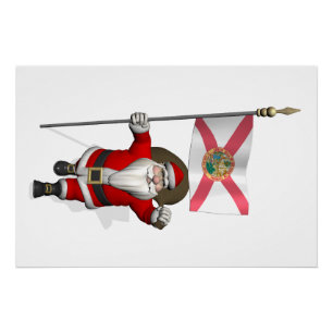 Pôster Papai Noel Com Alferes Da Flórida