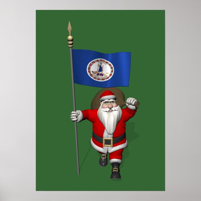 Pôster Papai Noel Com Alferes Da Virgínia (Frente)