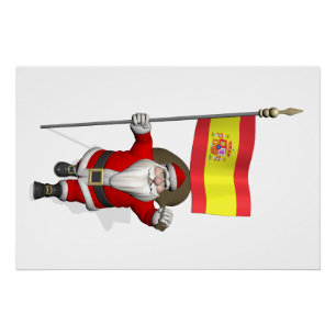 Pôster Papai Noel Com Alferes De Espanha
