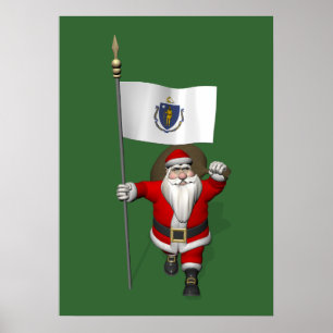 Pôster Papai Noel Com Alferes De Massachusetts