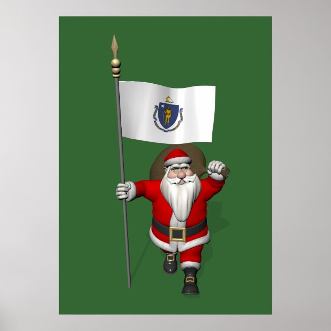Pôster Papai Noel Com Alferes De Massachusetts (Frente)