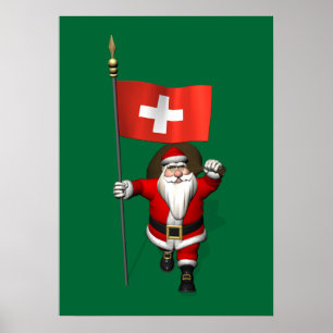 Poster Papai Noel Com Alferes De Suiça