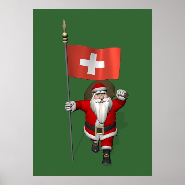 Pôster Papai Noel Com Alferes De Suiça (Frente)