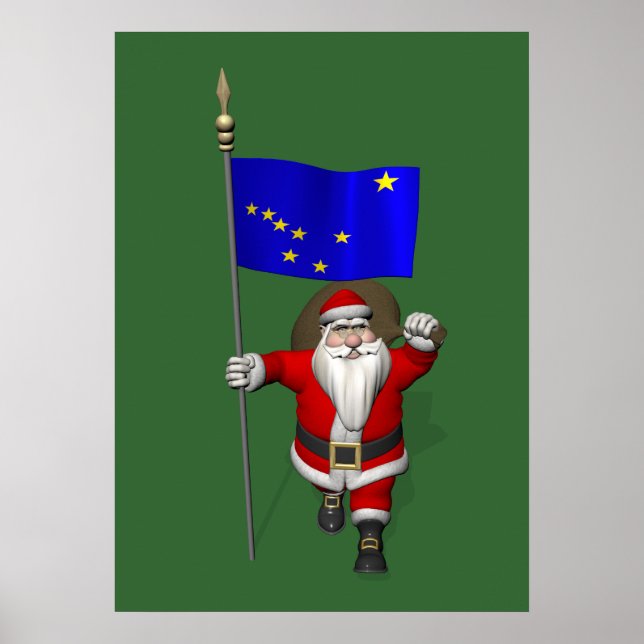 Pôster Papai Noel Com Alferes Do Alasca (Frente)