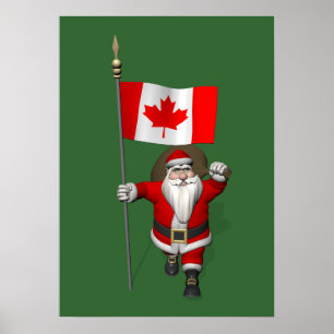 Pôster Papai Noel Com Alferes Do Canadá