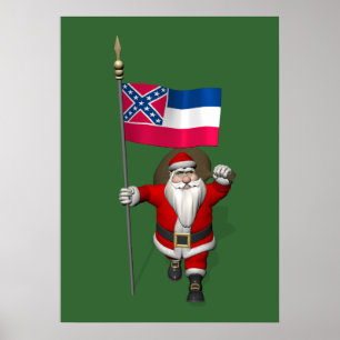 Pôster Papai Noel Com Alferes Do Mississippi