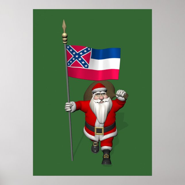 Pôster Papai Noel Com Alferes Do Mississippi (Frente)