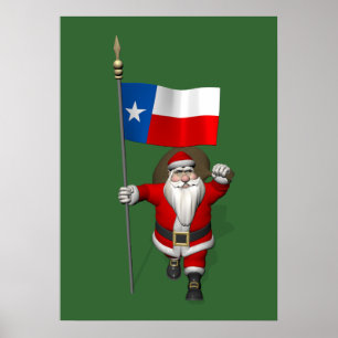 Pôster Papai Noel Com Alferes Do Texas