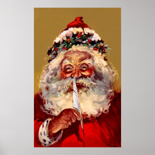 Pôster Papai noel com pena