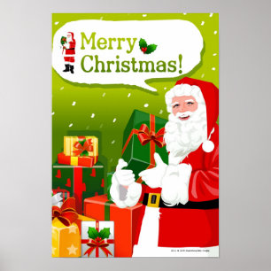 Poster Papai Noel com presentes