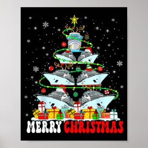 Poster Papai Noel Cruz Elfo Rena de Natal Navios Xm