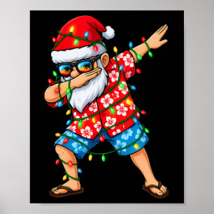 Poster Papai Noel Dabbing Natal Em Julho Meninos Homens H