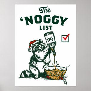 Poster Papai noel de Natal engraçado Rum Eggnog