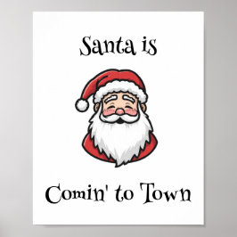 Poster Papai noel de Natal simples