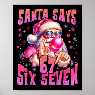 Poster Papai Noel Diz Seis Sete 6 7 Meme Papai Noel Bolha