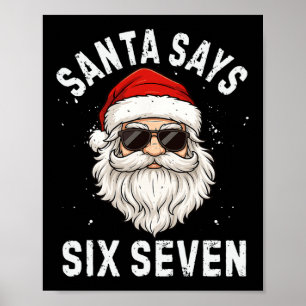 Poster Papai Noel Diz Seis Sete Meme Natal 6 7 Meninos de