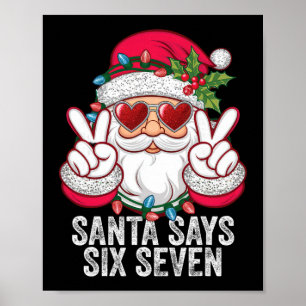 Poster Papai Noel Diz Seis Sete Natal Divertido 67 Meme P