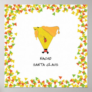 Poster Papai noel do Nacho com microplaquetas