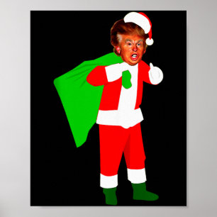 Poster Papai Noel Donald Trump Natal Engraçado Xmas Feio