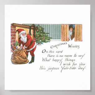 Poster Papai noel e o rapaz pequeno que devem estar