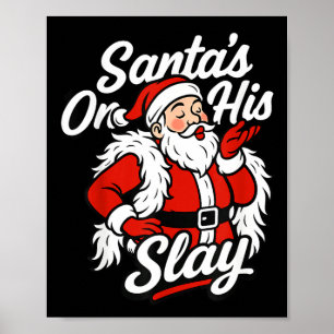 Poster Papai Noel em sua festa de Natal