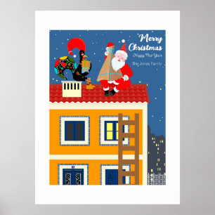 Poster Papai Noel encontra o galo português