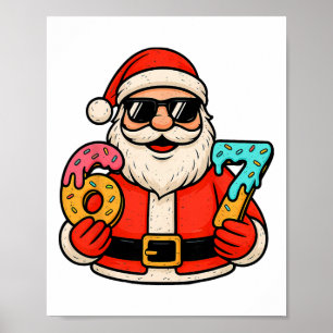 Poster Papai Noel Engraçado 67 Sorvete Gotejamento Natal