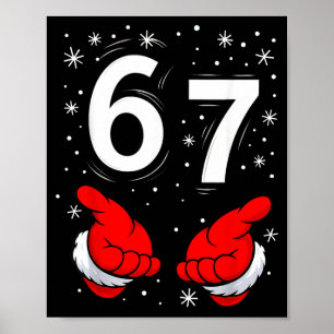 Poster Papai Noel Engraçado 6 7 Meme Seis Sete Natal 67 I