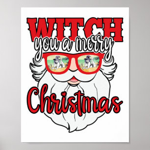 Poster Papai Noel engraçado te deseja um Feliz Natal