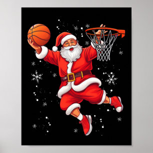 Poster Papai Noel engraçado tocando Sketll Feliz Natal B