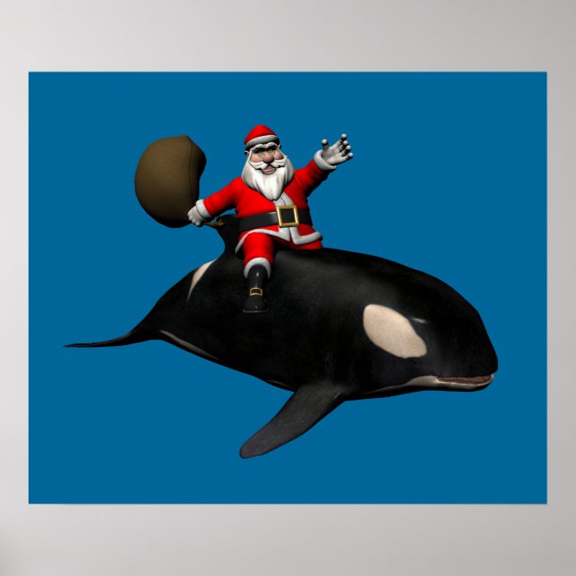 Pôster Papai Noel Está Andando Em Orca (Frente)