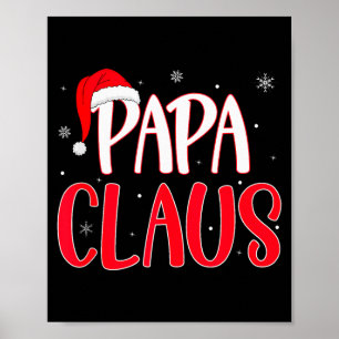 Poster Papai Noel Família de Natal Combinando Pijamas Eng