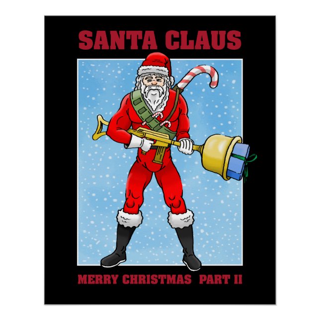 Pôster Papai Noel Feliz Natal (Frente)