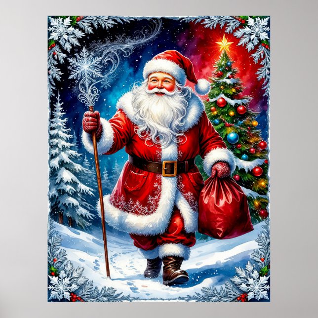 Poster Papai Noel Festivo (Frente)