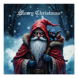Pôster Papai Noel Frostbite & Seu Duende Travesso.