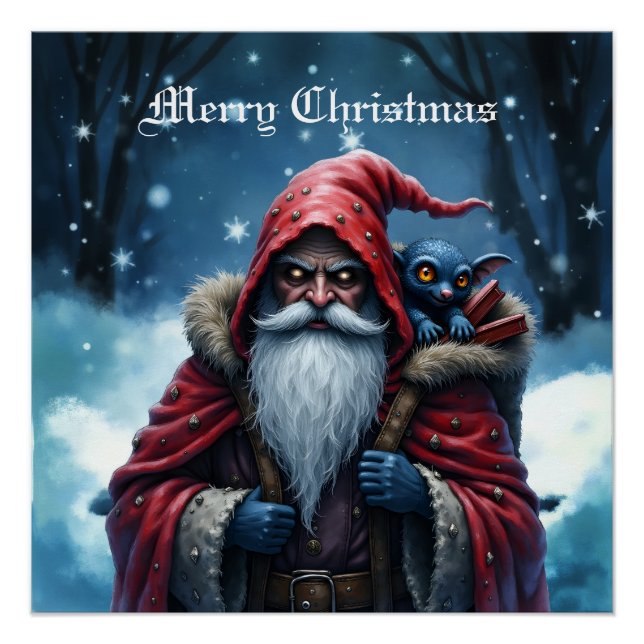Pôster Papai Noel Frostbite & Seu Duende Travesso. (Frente)