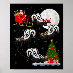 Poster Papai Noel Gambá Trenó Voador Divertido Mágico Nat
