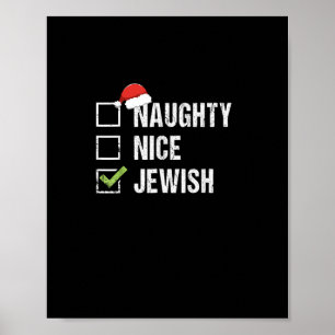 Poster Papai Noel judeu bonzinho e malvado no Natal  