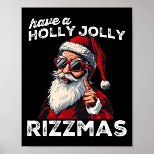 Poster Papai Noel Miando Meme Engraçado do Papai Noel Riz